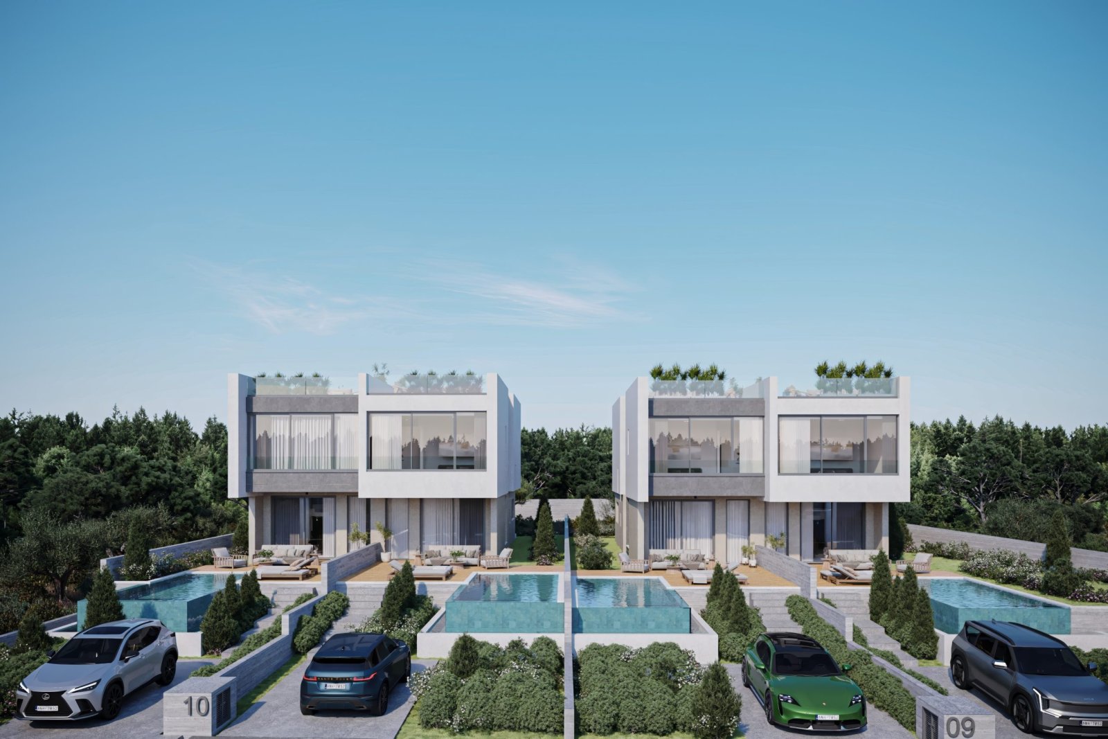 ✨ Sleek Serenity – Elegant Three-Bedroom Villa with Sea Views in Chloraka