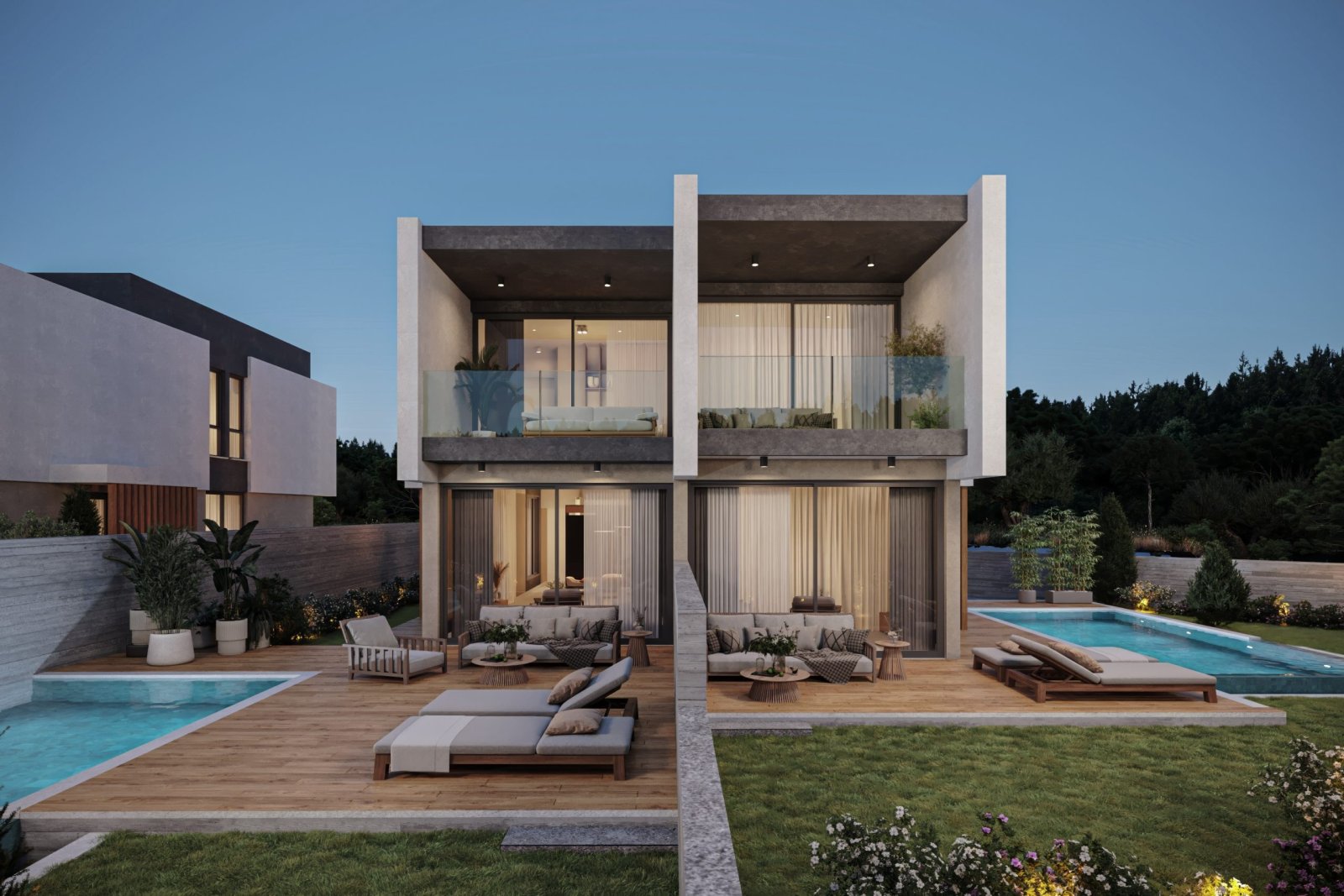 ✨ Sleek Serenity – Elegant Three-Bedroom Villa with Sea Views in Chloraka