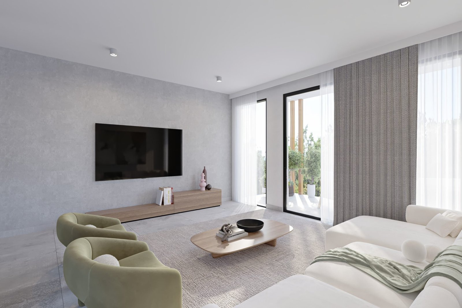 ✨ Sleek Serenity – Elegant Three-Bedroom Villa with Sea Views in Chloraka